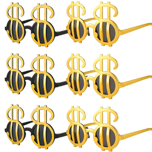 1美金钱眼镜搞怪派对婚礼聚会舞会表演恶搞拍照搞笑美元墨镜道具