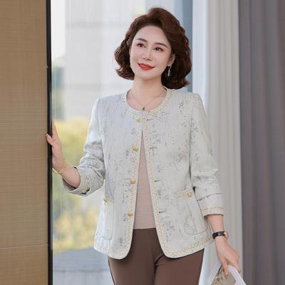 妈妈春装洋气外套女2025新款50多
