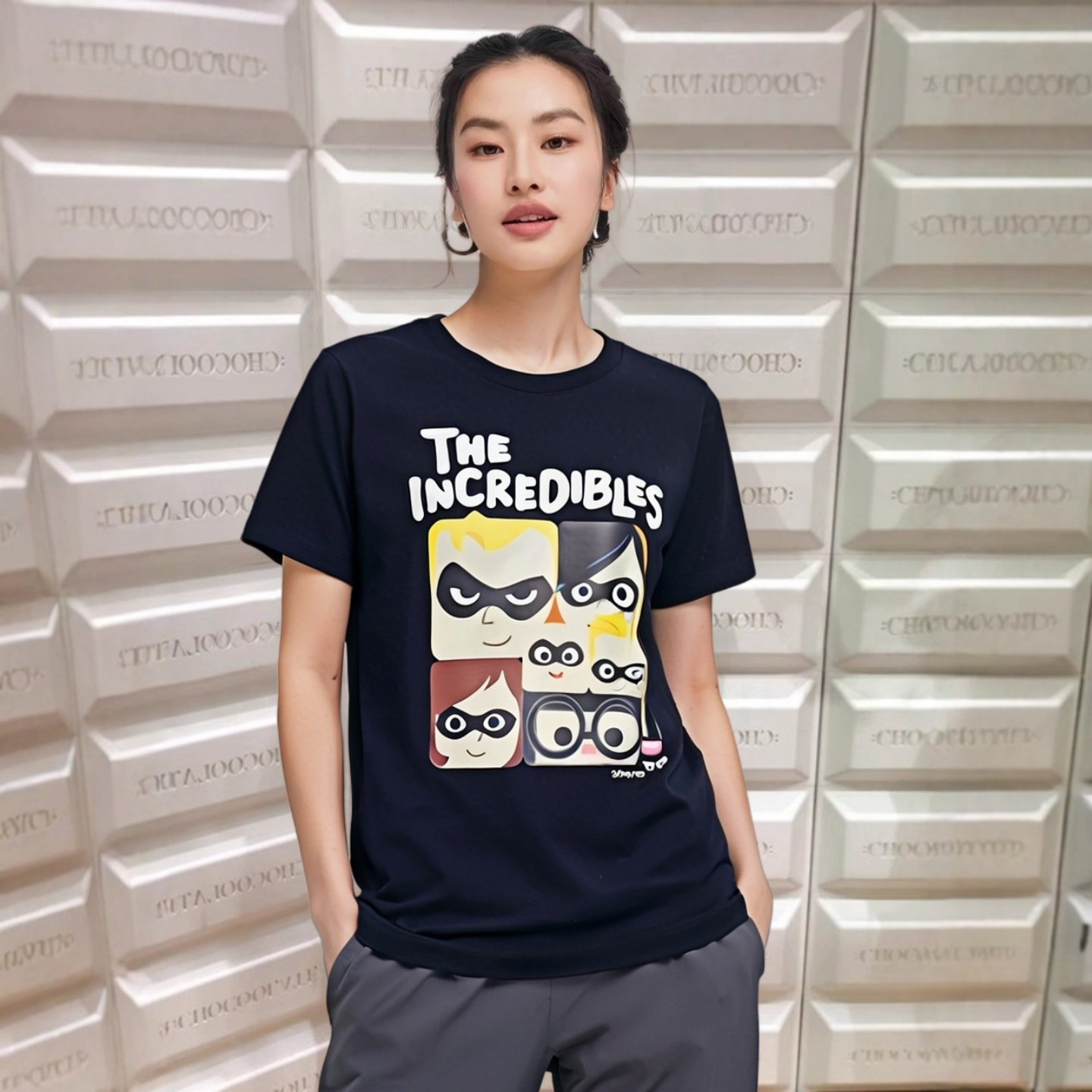 香港代购 Chocoolate 女装潮牌 港风青春夏装卡通情侣纯棉短袖T恤