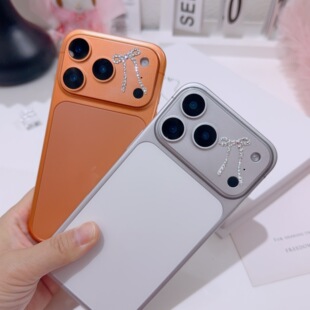 mumu饰品蝴蝶结飘带适用17proMax镜头水钻贴纸