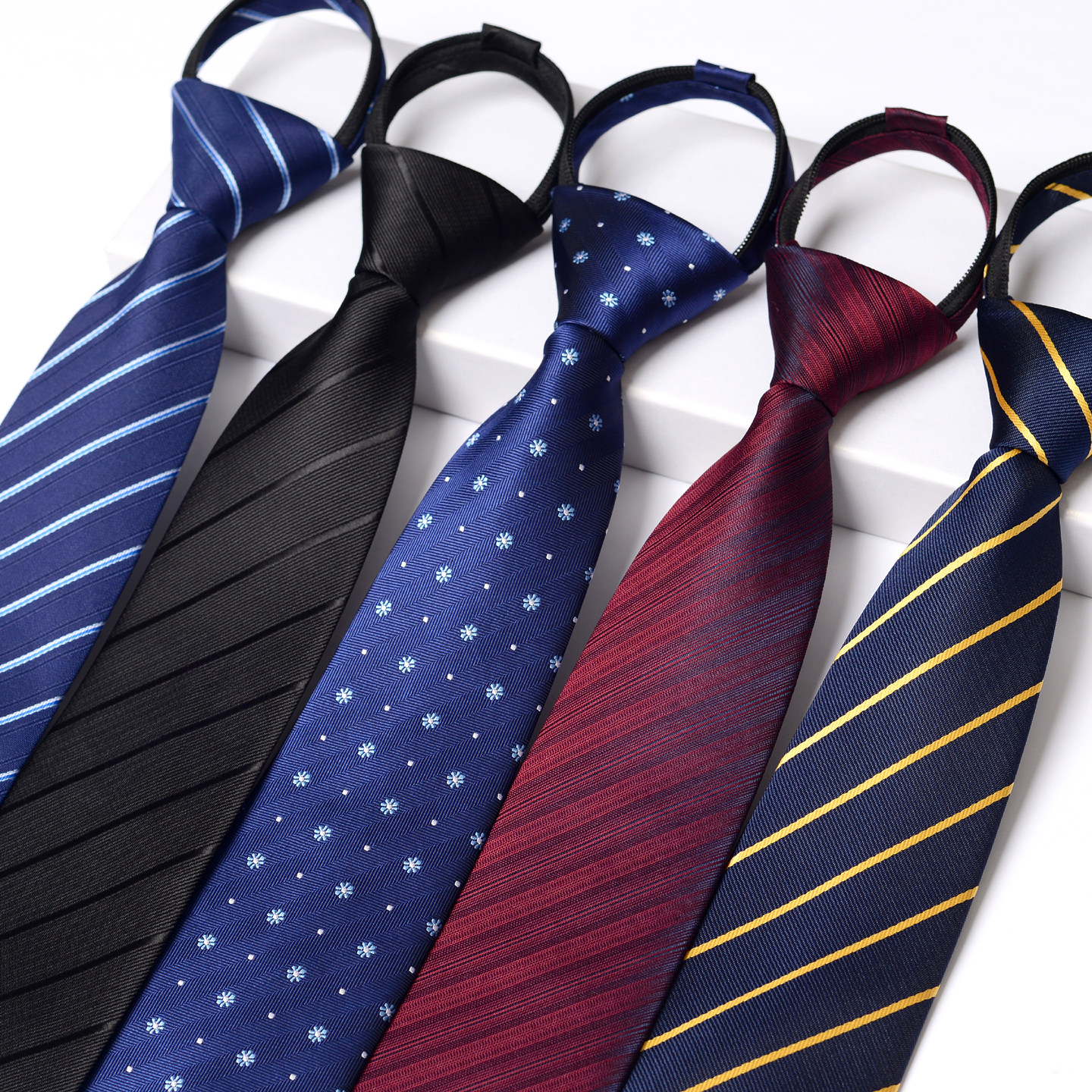 拉链式领带男士正装商务结婚礼新郎伴郎蓝色酒红色懒人免打结8cm,服饰配件/皮带/帽子/围巾,领带,淘宝优惠券,粉丝福利购,淘宝优惠卷