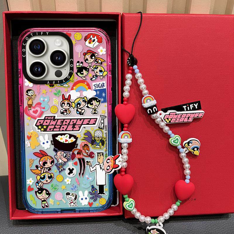 C家棉花糖飞天小女警贴纸适用苹果15promax/17PRO壳iphone14pro保