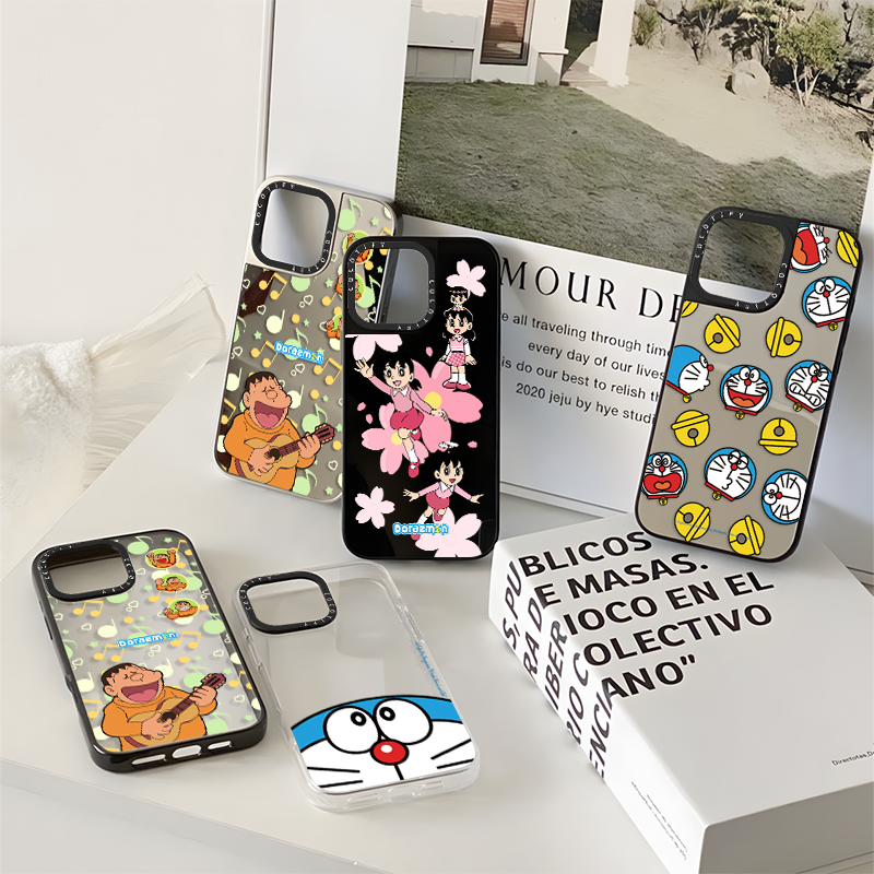 C家适用iPhone苹果17/16promax手机壳15pro/16/13轻奢风15补妆镜14软胶16pro硬壳16plus潮牌12潮机器猫静香