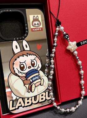 C家咖啡拉布布和小骷髅TYCOCO适用iphone16/17PRO手机壳15promax苹果14pro镜面MagSafe磁吸13搞怪15个性卡通