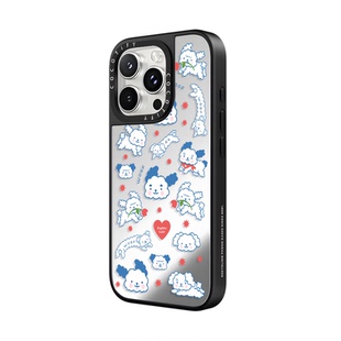 CASE 13潮流14软胶15pro奢华16pro网红16plus中国风12轻奢风线条白狗 C家适用iPhone苹果16promax手机壳16