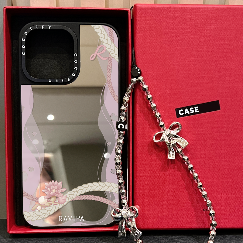 C家联名泰国珠宝RAVIPA爱与祝福适用iphone16手机壳15promax苹果14pro镜面MagSafe磁吸13日韩ins网红17PRO女