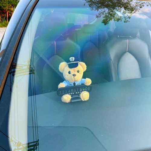 警察小熊公仔临时停车卡