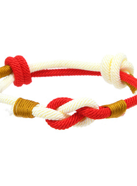 手工红绳情侣同心结手链