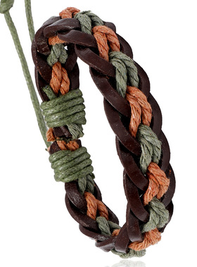 编织手绳牛皮手链简约百搭