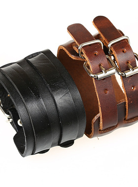 外贸复古真皮手链欧美