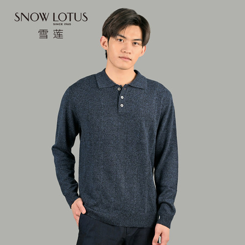 雪莲休闲羊绒翻领纯色女装