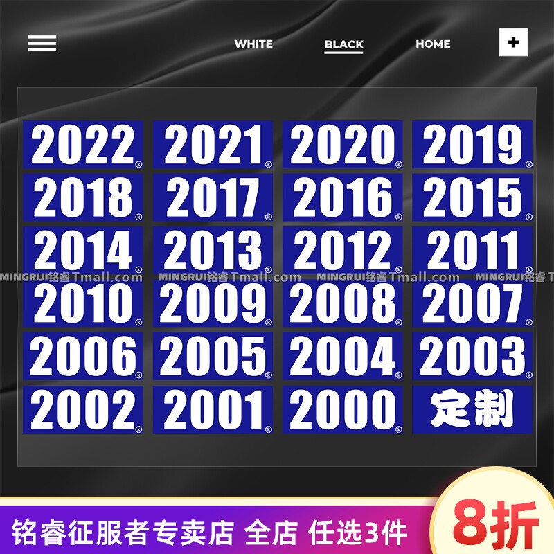 2022汽车摩托电动车数字车贴个性刮痕贴年龄车贴纸搞笑创意可爱贴