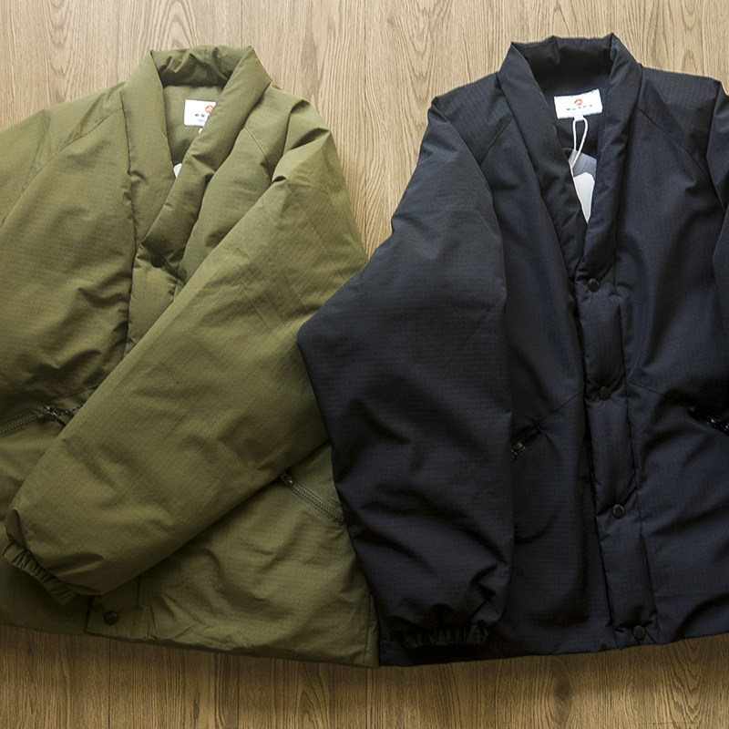 JAPANESE VINTAGE ROBE COTTON COAT AUTUMN AND WINTER OUTDOOR FLUFFY HAND-PLUGGED COTTON THICKENED SHORT CARGO COAT