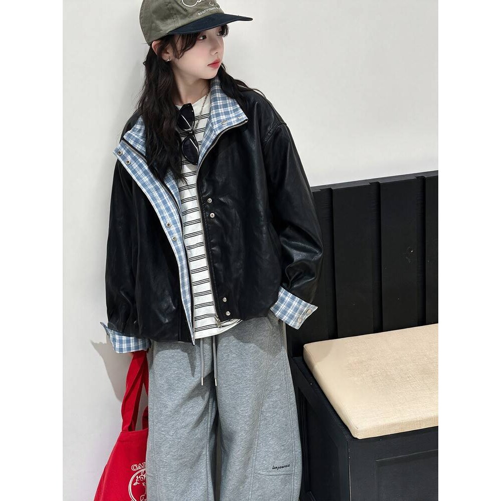 官方正品女童春秋皮衣2026新款儿童大童韩版休闲机车夹克上衣韩版