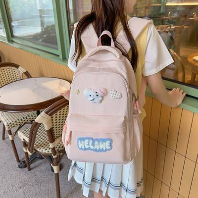 官方正品可爱少女外出逛街小背包女高颜值狗狗刺绣中小学生简约休