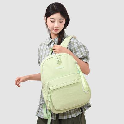 官方正品日系校园简约百搭双肩包女高中学生初中生上课书包新款大
