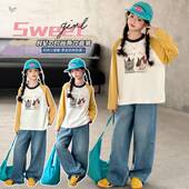 时尚 官方正品 T恤中大童韩版 新款 潮流时髦休闲洋气学 女童2026春季