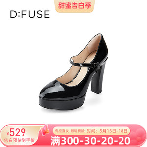 D:Fuse/迪芙斯2023春季新款厚底芭比鞋高跟玛丽珍女鞋DF31111055