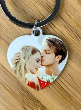 钛钢爱心项链免费刻字情侣礼物