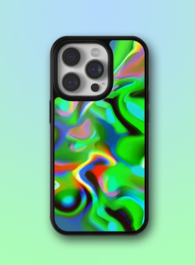 欧美风WF同款绿色魔幻迷雾手机壳适用iPhone16防摔15promax保护套14plus创意13mini/12/11/xsmax