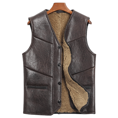 进口V领马甲男款加厚背心坎肩