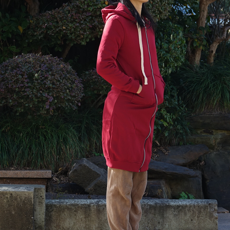 特价款春季加薄绒卫衣长款情侣款