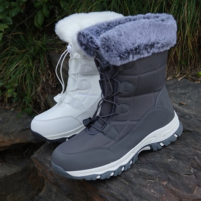 轻防滑防水雪地靴滑雪雪村情侣