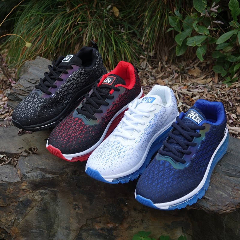 外贸原单气垫跑鞋全气垫运动鞋耐磨防滑男鞋女鞋防泼水四季款跑鞋