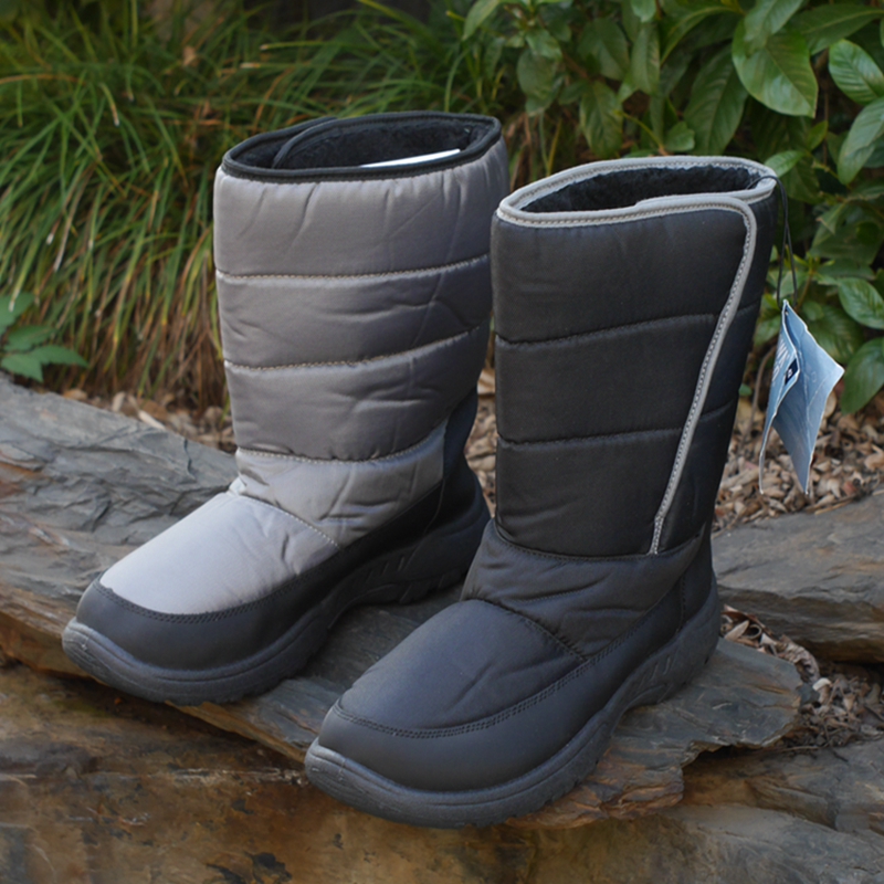 反季清货德国外贸秋冬加绒防水高帮滑雪鞋雪地靴男士棉鞋耐低温鞋