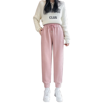 纳米绒防风裤女冬加绒高腰小个子