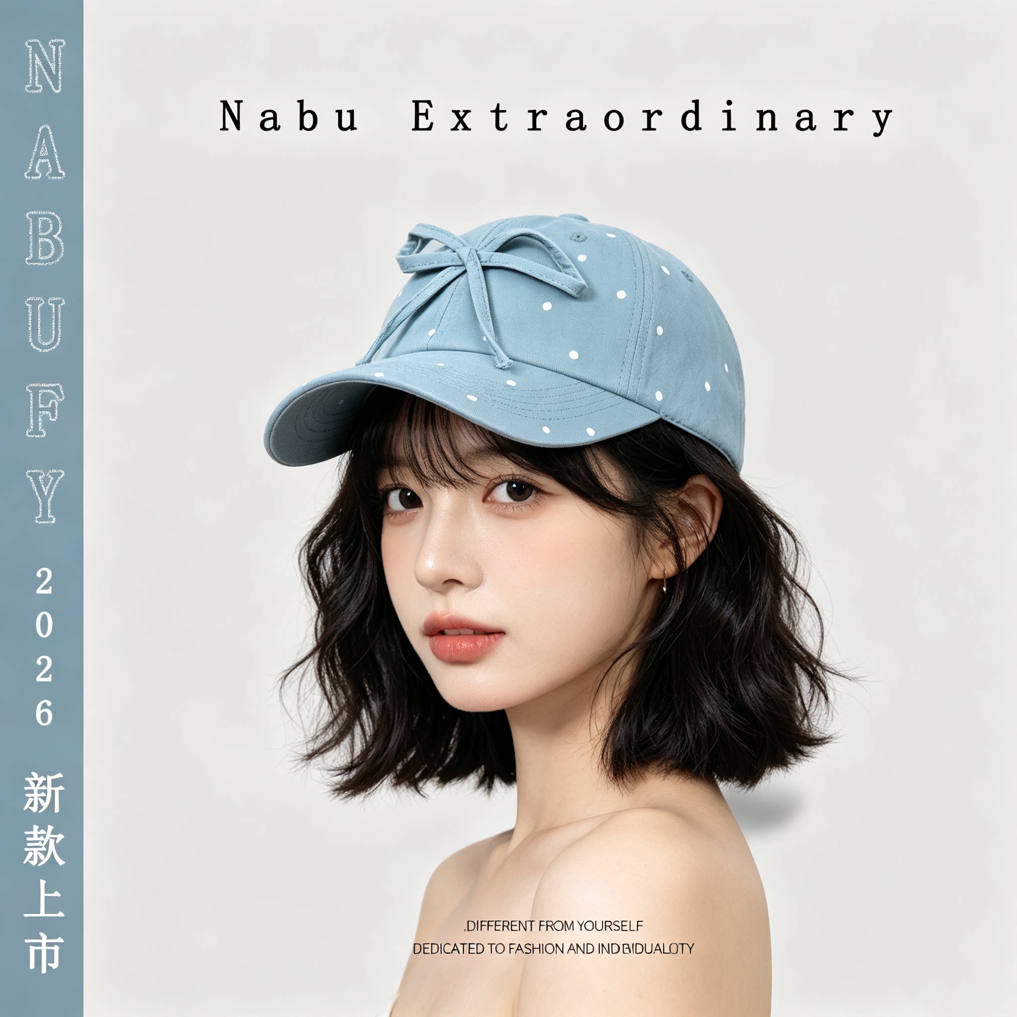 韩式黑白波点蝴蝶结棒球帽女百搭甜美可爱小众设计显脸小鸭舌帽子
