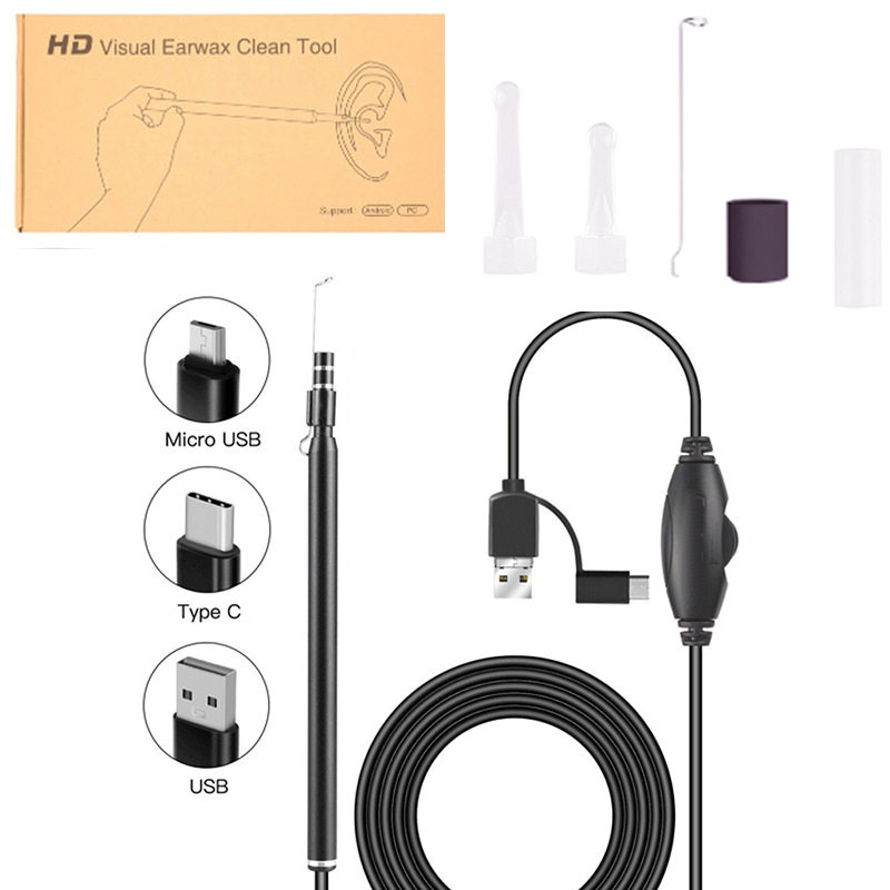 外贸爆款5.5mm可视耳勺高清掏耳朵神器挖耳勺摄像头内窥镜发光,五金/工具,探伤仪/无损检测仪,淘宝优惠券,粉丝福利购,淘宝优惠卷
