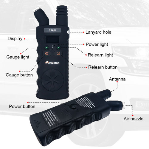 TPMS relearn 工具 Plus 数字轮胎压力计 150 PSI 2 合 1 TPMS