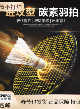 正品羽毛球拍全碳素碳纤维VTZF2进攻型训练拍超轻男女单拍4u30磅