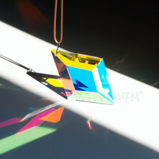 太阳捕手水晶玻璃挂件圣诞装饰菱形饰品挂饰丁达尔效应摆件挂件