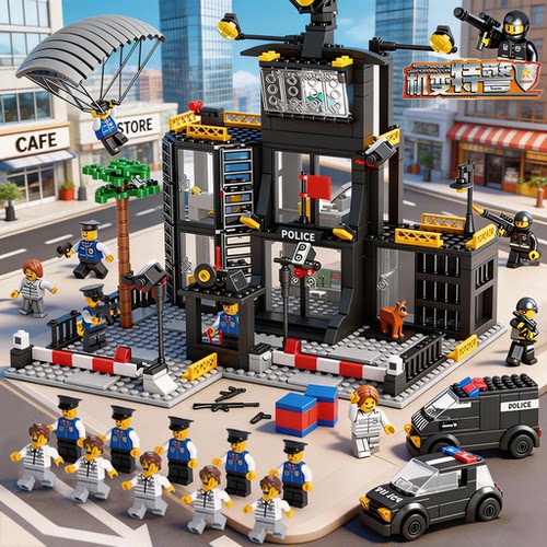 2026新款特警察指挥车积木