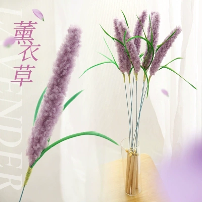 薰衣草铃铛逗猫棒木杆鸵鸟毛猫咪木天蓼玩具狗尾巴耐啃咬宠物用品