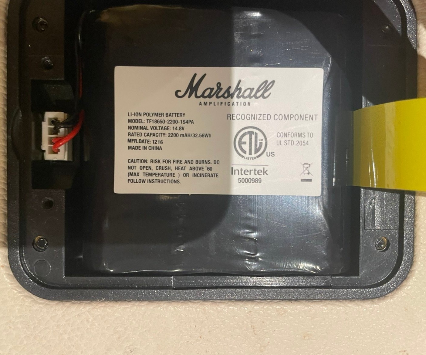 TF18650-2200-1S4PA 适用 Marshall Stockwell马歇尔音响充电电池