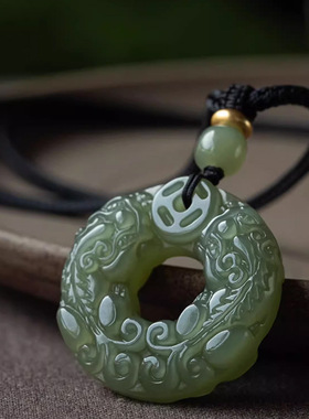 精美貔貅吊坠防玉石双面雕刻本命年男女转运挂件皮丘高档复古坠子