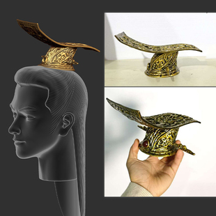 秦皇汉武皇帝王爷帝王冠冕束发头饰