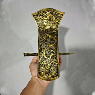 古装汉服秦汉唐宋战国晋隋朝皇帝发冠头饰bjd角色金色树脂材质轻