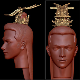 神武大帝君吾同款发饰皇帝仙侠架空头冠冕帽动漫同款