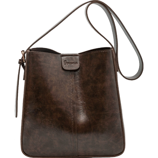 大容量包包女2026新款秋冬时尚百搭单肩斜挎包复古通勤女包水桶包