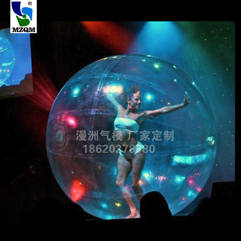 充气加厚水上步行球透明PVC