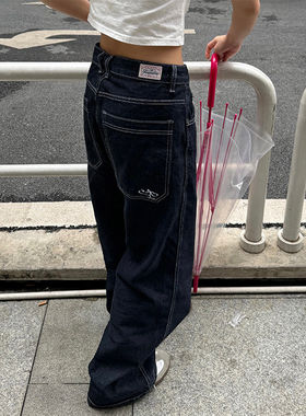 川川也美式覆古刺绣宽松
