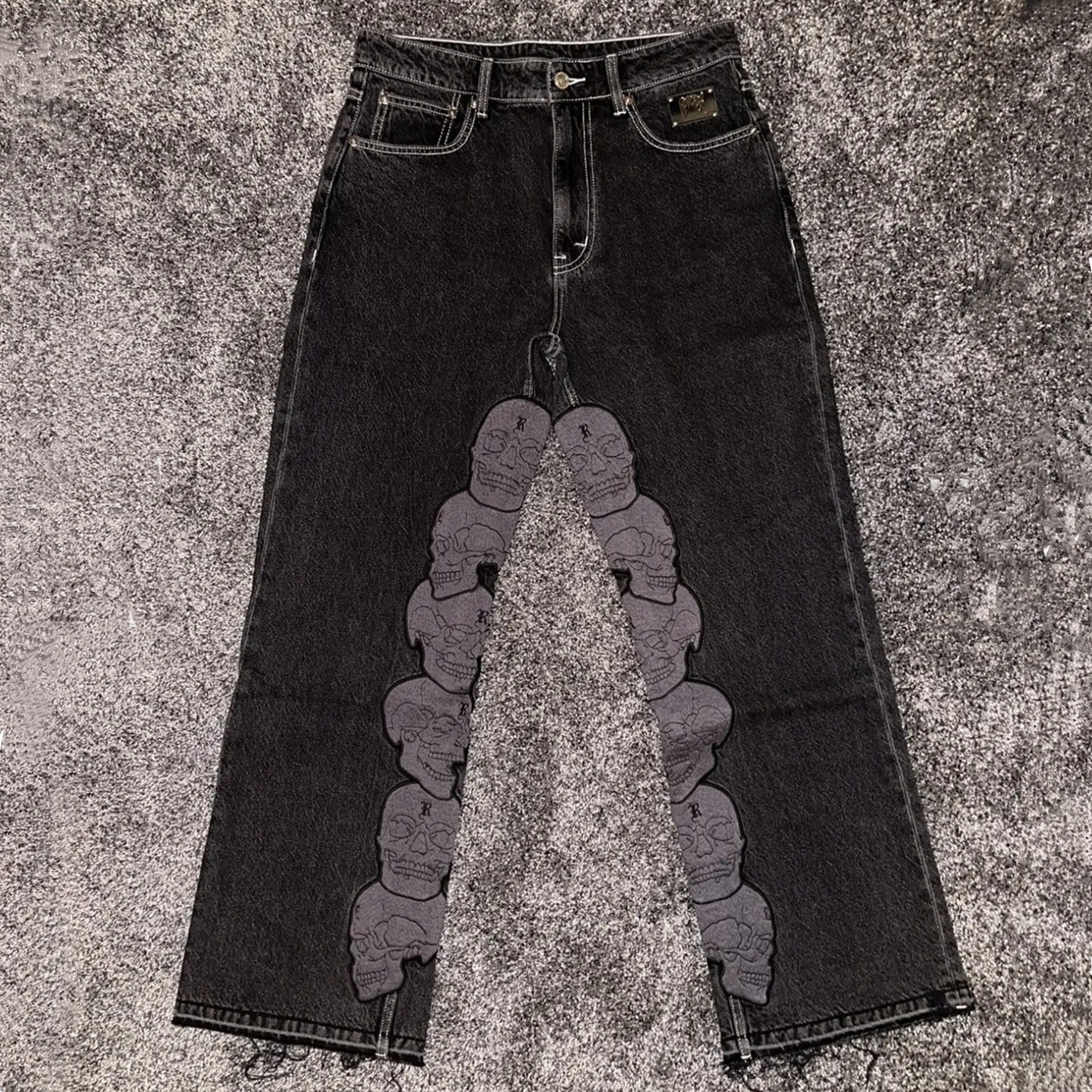 SSSAINTLOUIS24AW烧花牛仔裤