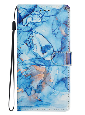 蓝色大理石适用iPhone17air/16e/15/14/13/12promax苹果11/XR/xsmax翻盖手机壳6s皮套7/8plus