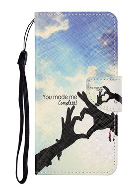 爱心手指适用iPhone14/13/12/11promax/xr翻盖手机壳6s皮套78plus