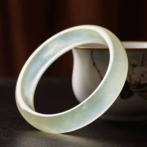 Натуральный браслет из нефрита, имитация льда