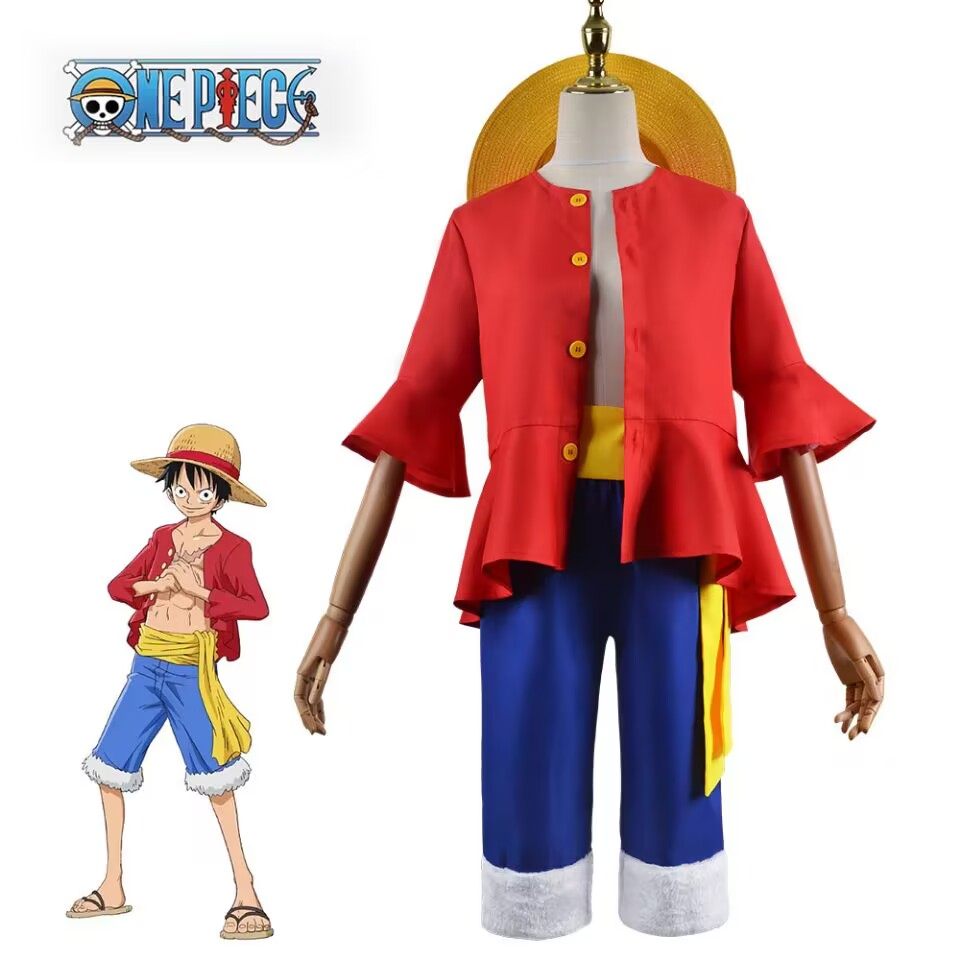 海贼王路飞cos服两年后二代衣服草帽鞋子套装cosplay服装动漫衣服属于什么档次？